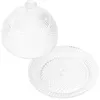 Plates 1 Set Cake Glass Dome Round Dessert Cover Plate