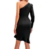 Casual Dresses Women's Fashion Solid Color Dinner Party Dress Sexy For Women