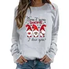 Felpe con cappuccio da donna girocollo manica lunga San Valentino tuta da donna Baggy Top maglione alato abbigliamento per lo sport