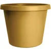 Grande vaso de plástico para plantas com borda enrolada para plantas internas e externas flores 24 polegadas redondas HoneyChocolate 240109