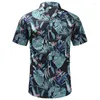 Camisas casuais masculinas moda verão abacaxi manga curta homens impressão 3d camisa havaiana oversize rua lapela camisetas tops roupas