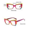 Lunettes de soleil anti-lumière bleue optique lunettes carrées irrégulières femmes vintage marque designer myopie prescription multicolore monture de lunettes