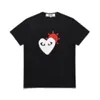 Designer TEE Com Des Garcons PLAY Logo Play hommes Green Hearts T-shirt Meilleure Qualité Taille EURO