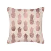 Pillow INS Nordic Rose Gold Pink Geometric Square Throw Cover Peach Skin Car PillowCover