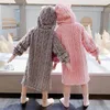 Pyjamas Girls Winter Robes Nightwear Kids Clothes Night-robe Thick Flannel Sleepwear Children Pajamas Bathrobe 6 8 10 12 Years 240108