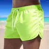 Męskie spodenki Summer Beach 3-punktowe szybkie suszące spodnie wielokolorowe stały kolor swobodny luźne, krótkie odzież surfingowa