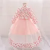 Robes de fille jolie 1er enfant en bas âge bébé fête d'anniversaire robe de princesse avec veste enfants robe de bal vêtements formels baptême Pageant robes