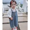 Korean style Kids Children Oversized Wide Leg Denim Overalls Baby Clothes Boys Girls Loose All-match Casual Pants 240108