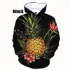 Autumn Winter Fashion 3D Pineapple Print Bluie Mężczyźni i kobiety Uniwersalna bluzka para bluza z kapturem swobodne wygodne bluzę z kapturem męskie topy 240109