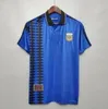 1994 Rétro Argentine Soccer Jerseys Hommes Kit Classique Maradona Vintage Football Shirt Messis RIQUELME CRESPO TEVEZ ORTEGA BATISTUTA