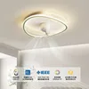 Living Room LED Modern Nordic Style Square Minimalist Rotatable Ceil Fan With Light For Bedroom Acrylic Ceiling Lamp