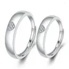 Cluster Ringe KOFSAC Koreanische Mode 925 Sterling Silber Ring Für Männer Frauen Hochzeit Zubehör Offene Größe Zirkon Liebe Herz Liebhaber Geschenke