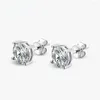 Ohrstecker Modelle 2ct D Farbe Moissanit Rund Stil für Frauen Top Qualität 925 Sterling Silber Hochzeit Schmuck