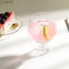 Copos de vinho listra vertical copo de vidro redondo bola forma suco de frutas beber copo japonês chá água copo de vinho caneca de café vasos drinkware yq240105
