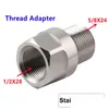 その他のオートパーツステンレス鋼のスレッドアダプター1/2-28 M14x1 M15x1〜5/8-24マズルデバイスドロップ配信自動車オートサイクルOTH7Q