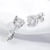 Orecchini a lobo URMYLADY 0.5-2CT Test superato Moissanite Borchie per uomo Donna S925 Argento sterling Sposa Matrimonio Diamante GRA