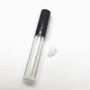 Lege transparante lipglossbuis Cosmetische ooglijncontainerverpakking Hervulbare wimperbuizen met plug Glanzend zwart deksel Matzwart deksel Doorzichtige draagbare flessen