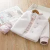 Manteau en duvet de Style chinois pour filles, veste d'hiver chaude en fourrure pour enfants, veste à la mode pour bébés