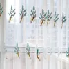 Curtain Floral Embroidered Sheer Tulle Curtains For Living Room Bedroom White Voiles Home Elegant Window Drapes