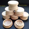 Molinillo de madera con mango para hierbas y especias, accesorios para fumar, trituradora de tabaco, 53mm, 2 piezas, máquina de herramientas Abrader8071735