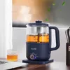 Elektriska vattenkokare 1.2L Electric Kettle Automatisk ångspray tekanna med filter multifunktionella glas tekannor termo potten hem kokvatten vattenkokare yq240109