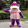 Adulto tamanho bonito roxo hipopótamo trajes da mascote personagem dos desenhos animados terno terno carnaval adultos tamanho halloween festa de natal carnaval vestido ternos