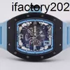 Vs Factory Watch Richa Tourbillon Mouvement automatique suisse RM030 Argentin Carbone Creux Date Stockage Hommes RM030