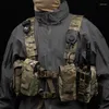 Hunting Jackets Chest Rig Tactical Modular Panel With Removable Shoulder Strap Waist Combat Vest Inner Elastic Storage Pouch