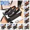 28 STYL NOWY PRZYJĘCIE Luksusowe buty Derby Dress Men Lace Up Wysokiej jakości formalny projektant biznesowy styl niebieski czarny 38-46 męskie buty Oxford