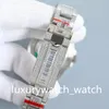 Diamond Watchs Erkekler Yeşil Kırmızı Kadran Otomatik Mekanik İzleme 40mm Paslanmaz Çelik Kayış Su geçirmez Tasarım Montre De Luxe Hediye Shinny Business Wristwatch