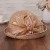 Baretten Tovenaar Hoed Vrouwelijke Elegante Bloem Zon Britse Dame Zomer Krullend Fedora Vrouw Mode Cloche Hoeden