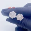 HotSale Iced Out Hip Hop smycken Lägsta pris 925 Sterling Silver VVS Moissanite Diamond Stud örhängen Blommaörhängen