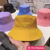 Designer Ball Caps Sombrero versión coreana, versión alta para mujer, sombrero de pescador rosa de la familia P, Yang Mi, mismo estilo Instagram sombrero con visera triangular invertida EHL8