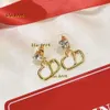 Stud Stud Mode femmes boucles d'oreilles oreille Stud femmes 2024 marque de créateur cristal strass élégance tempérament Simple dames de mariage bijoux accessoires