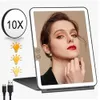 LED Make Up Mirror z lekkim narzędziem Przenośne składane biurko podróżne próżność Stoół do kąpieli sypialnia narzędzia do makijażu Oświetlone lusterka makijażu 240108