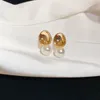 Orecchini a bottone in oro di lusso Orecchini di design per donne orrose ragazze orecchini a bottone set Orecchini di gioielli firmati San Valentino Regalo di fidanzamento per la sposa Stile punk