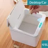 46L Desktop Smart Trash Can For Kitchen Mini Liten fyrkantig bilförvaring Hink Electric Touch Dust stand Sensor Garbage Bins 240108