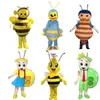 Taille adulte Costumes de mascotte d'abeille mignonne Personnage de dessin animé Costume Carnaval Adultes Taille Halloween Fête de Noël Costumes de carnaval