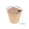 50Pcs 16 Ounce Kraft Paper Bucket Disposable Meal Prep Containers Takeout Food Package Box Wedding Birthday Party 240108