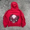 Hoodies masculinos JNCO Hoodie Y2K Mens Hip Hop Retro Crânio Gráfico Impressão Oversized Moletom Haruku Gótico Pulôver Roupas