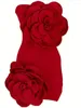 Sukienki zwykłe Kobieta lato 2024 Styl społeczny seksowna temperament trójwymiarowy kwiat talia szczupła rurka rurka górna sukienka smokingowa