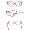 Óculos de sol quadros Belight Optical Combo Color Design Colorido Forma Irregular Acetato Mulheres Vintage Retro Espetáculo Quadro Prescrição Lente