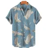 Camicie casual da uomo Abbigliamento per uccelli Resort Camicia vintage stampata hawaiana in 3D Modello Dazn di lusso di alta qualità