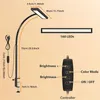 1pc Dimmable 160 LED Desk Lamp for Home Office with Flexible Gooseneck & Metal Rod & I-Clamp Book Light Clip-on Table for Reading Workbench Drafting Nail Tech Sewing Puzzle