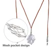 Pendants Pendant Net Bag Adjustable Necklace Replacement Rope Cord Stone Holder Vintage Home Accents Decor Crystal Cage