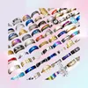 Style Fashion Mix 10pcslot en acier inoxydable Anneau bon groupe de métal anneaux silveryblackgolden hommes bijoux de mariage cadeau 4212733