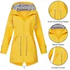 Ceketler Kamp Yağmur Ceketleri Kadınlar Su Geçirmez Zipper Yağmur Ceket Renkli Bayan Dış Mekan Dağlık Av Yağmur Couts Artı Boyut S5XL