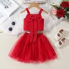 Set di abbigliamento 2-7 anni Bambini Neonate Abiti Bowknot Crop Top e tulle Tutu Gonna Set di vestiti Bambino Estate Bambini 2 pezzi