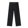 Jeans para hombres Moda coreana negra Y2k Suelta Casual Recta para hombres Calle Moda Pantalones de mezclilla holgados Cintura alta Precio bajo Pantalones largos