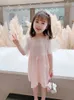 Robes de fille enfants robe d'été bébé princesse fête Costume maille fée mignon enfants anniversaire manches bouffantes fleur filles robe d'été